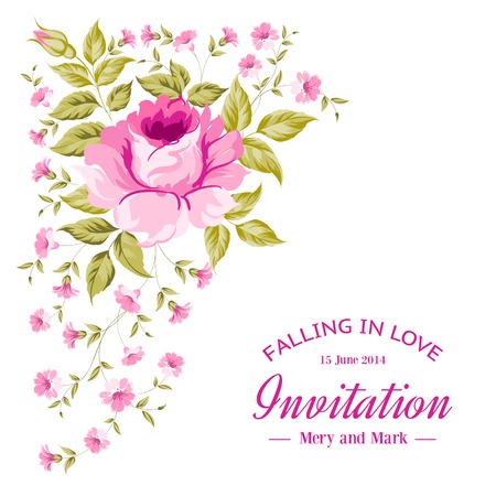 Card of color rose and text space illustration のイラスト素材