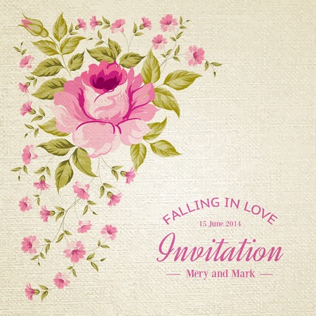 Card of color rose and text space illustration のイラスト素材