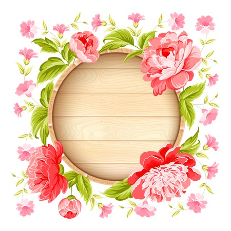 Flower of peony  Vector illustration のイラスト素材