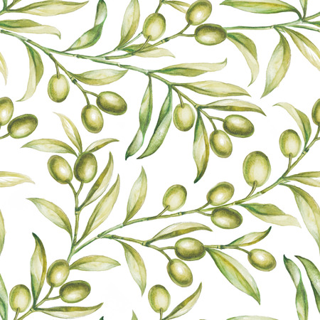 Seamless olive bunch fabric pattern.の写真素材