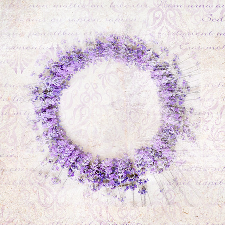 Lavender circle wreath in provence style.の写真素材
