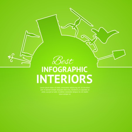 Interior circle infographics for your design. Vector illustration.のイラスト素材