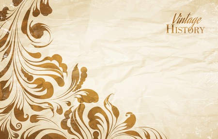 Vintage abstract wallpaper with khohloma elements. Vector illustration.のイラスト素材