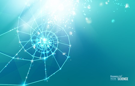 Abstract science design with poligons and triangles. Vector illustration.のイラスト素材