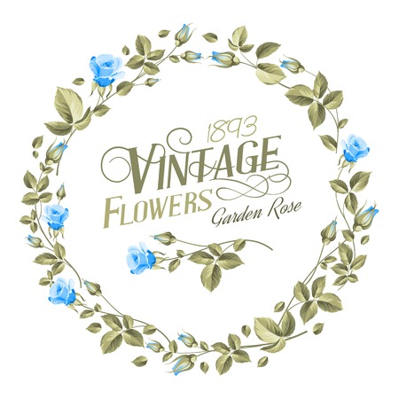 Vintage Flowers print over white texture. Vector illustration.のイラスト素材