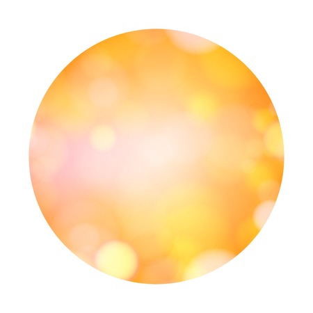 Abstract light bokeh inside circle frame. Vector illustration.のイラスト素材