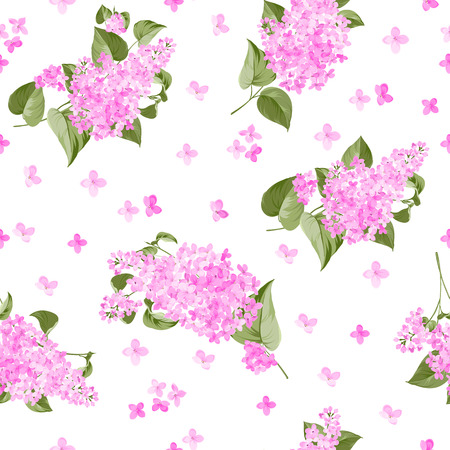 Seamless lilac pattern for fabric samples. Vector illustration.のイラスト素材