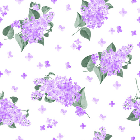 Seamless lilac pattern for fabric samples. Vector illustration.のイラスト素材