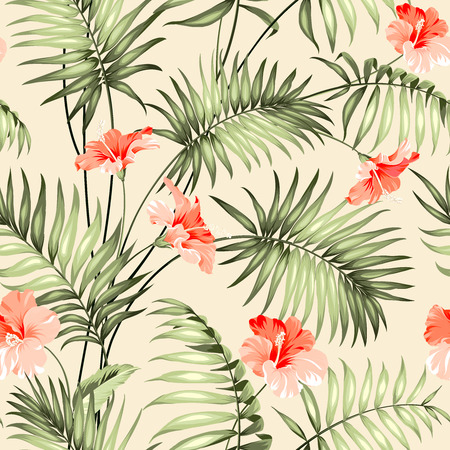 Seamless pattern branch of a palm tree. のイラスト素材