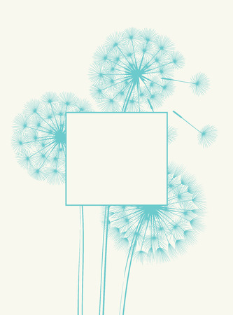 Blow dandelion concept on white background. Vector illustration.のイラスト素材