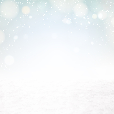 Snow environment background with sky and snow. Holiday card background template. Vector illustration.のイラスト素材