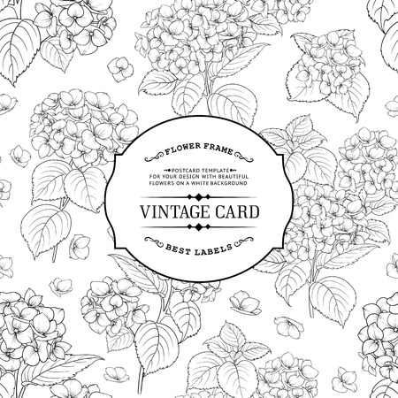Vintage label card. Invitation card template for your holiday.のイラスト素材