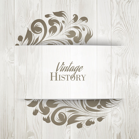 The vintage history card. Can be used for invitation card. Vector illustration.のイラスト素材