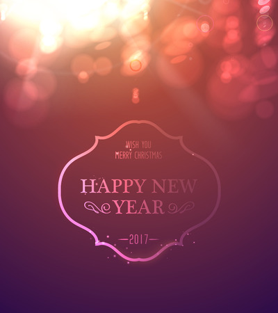 Happy new year card over gray background with golden sparks. Vector illustration.のイラスト素材
