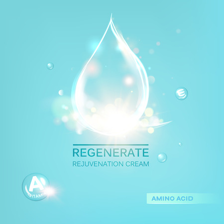 Regenerate cream and Vitamin Background. Concept Skin Care Cosmetic.のイラスト素材