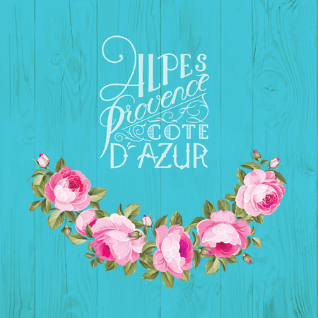 Rose garland for text presentation.のイラスト素材