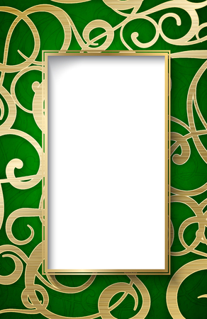 The fantasy biege frame with white text place, background for holiday card. Vector illustration.のイラスト素材