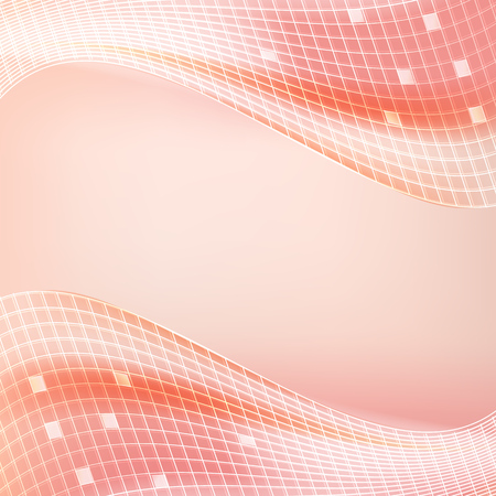 Colorful light pink smooth light lines background. Vector illustration, eps 10, contains transparencies.のイラスト素材