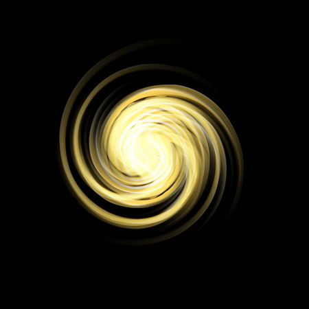 Abstract science design with orange flash lines. Galaxy spyral background. Vector illustration.のイラスト素材