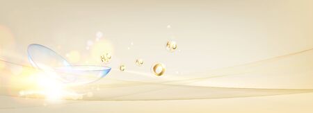 Blue contact lenses for your eye health.のイラスト素材