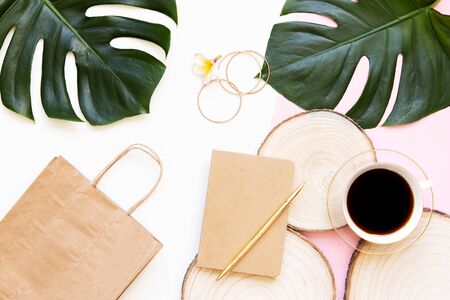 Mochup tote bag of natural background with copy space.の写真素材