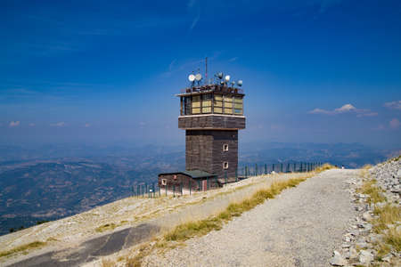 A observation tower in the mountains of France.の写真素材