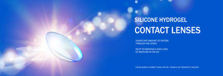 Panoramic design template box contact lens.のイラスト素材