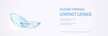 Panoramic design template box contact lens.のイラスト素材