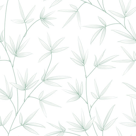 Tropical seamless pattern on white background.のイラスト素材