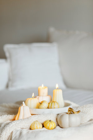 White Interior Decoration Halloween. Home Ideasの写真素材
