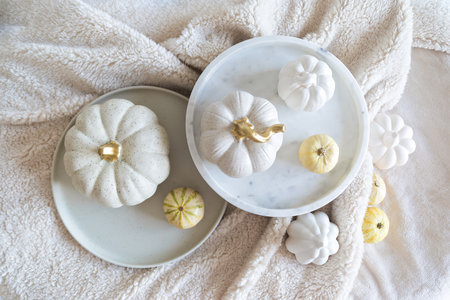 White Interior Decoration Halloween. Home Ideasの写真素材