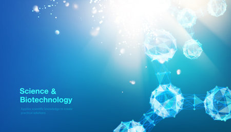 Abstract background. 3D chromosome cell structure. Medical helix genome background.のイラスト素材