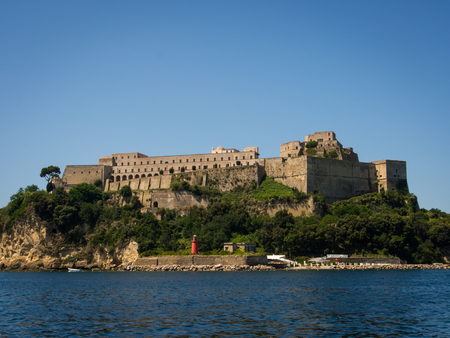 Aragonese Castle on Ischia island, Naples gulfのeditorial素材