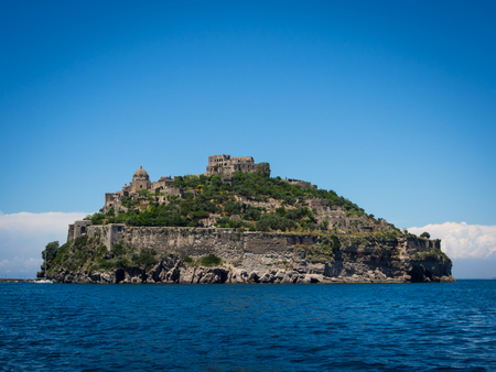 Aragonese Castle on Ischia island, Naples gulfのeditorial素材
