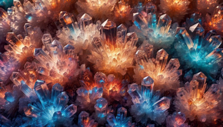 Crystal Wallpaper with Refracted Lightの素材