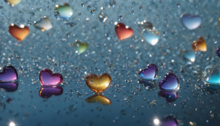 Heart-Shaped Raindrops on Glassの素材