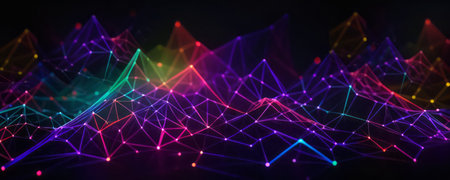 Colorful Network of Geometric Connectionsの素材