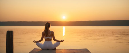 Sunset Meditation on the Lakeの素材