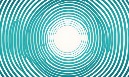 Concentric Shapes in White Pale turquoiseの素材