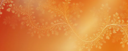Fractal Shapes in Orange and Beigeの素材