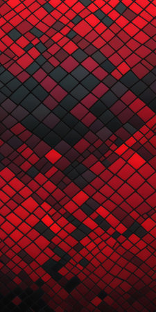 Mosaic Shapes in Black Redの素材