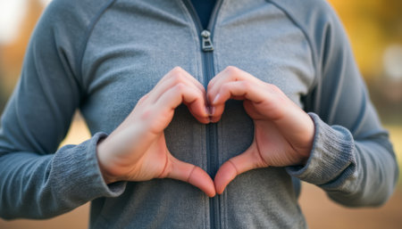 A pair of hands, one light and one slightly darker, come together to create a heart shape, symbolizing love and connection. This heartfelt gesture radiates warmth and unity, inviting viewers to embrace the beauty of relationships and affectionの素材