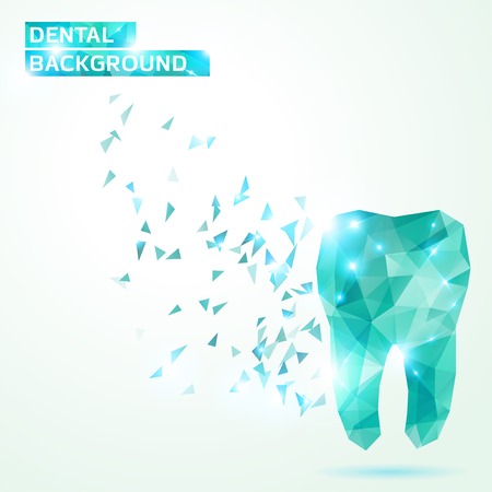 Abstract illustration. Dental background in origami style.