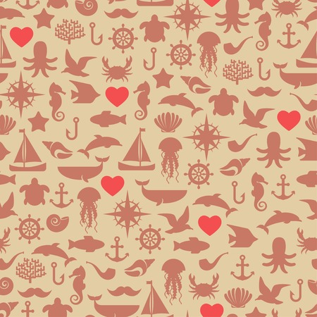 Vector illustration. marine themed designのイラスト素材