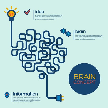 Creative concept of the human brain. Vector illustration.のイラスト素材