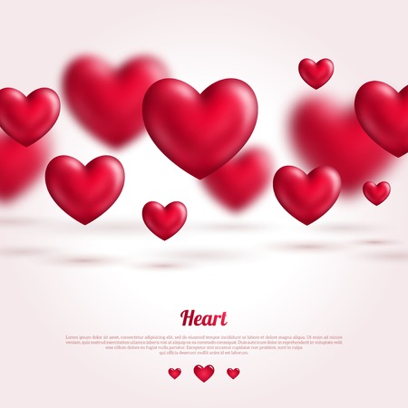 Vector illustration. Love symbol. Blurred heart. Great for Mothers day greeting card design.のイラスト素材