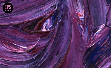 Paint Texture. Vector illustration. Violet grunge template.  Oil Paint Brush strokes.のイラスト素材