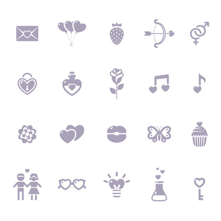 Valentines day icons collectionのイラスト素材