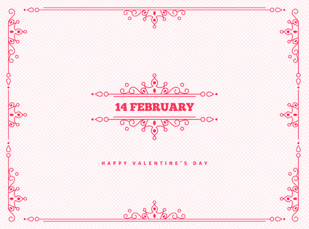 Happy Valentines Day Certificateのイラスト素材