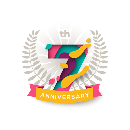 Seven years anniversaryのイラスト素材